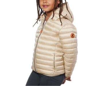 Save the Duck Youth Puffer Jacket, Beige, Size 12 - NWT